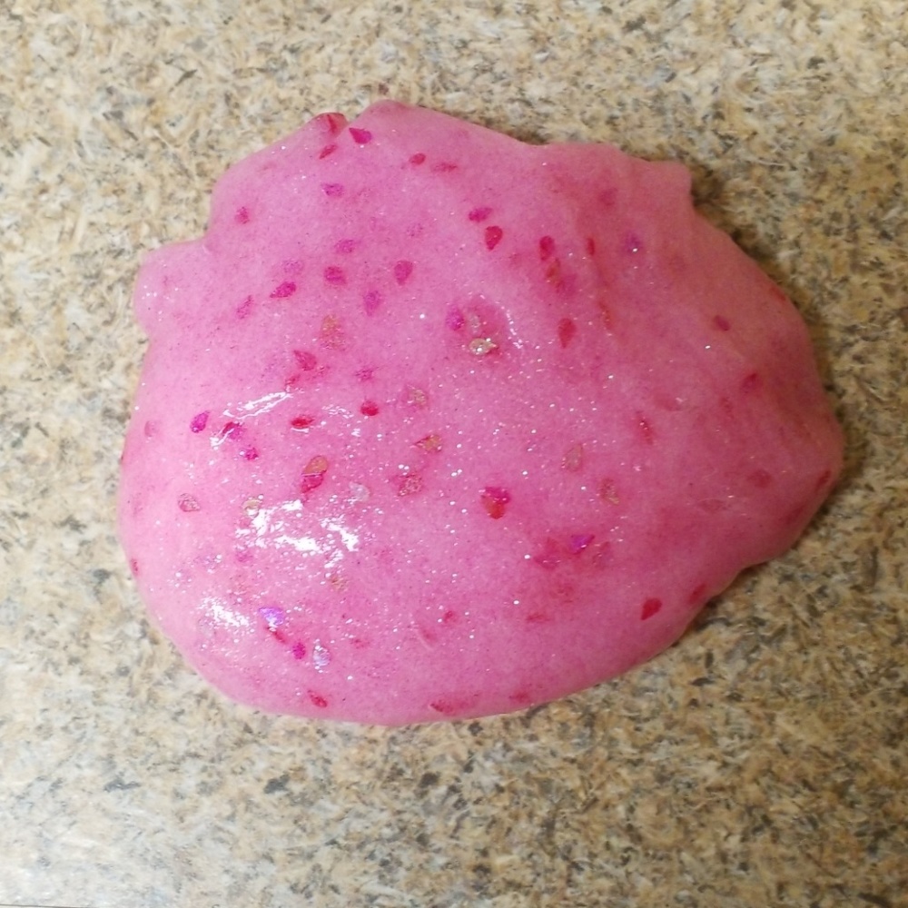 Sparkly Clear pink iridescent slime